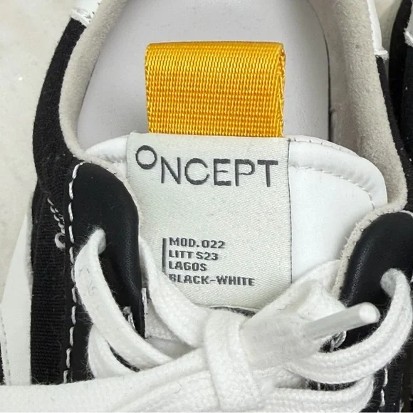 Oncept Lagos Black White Sneaker Size 8